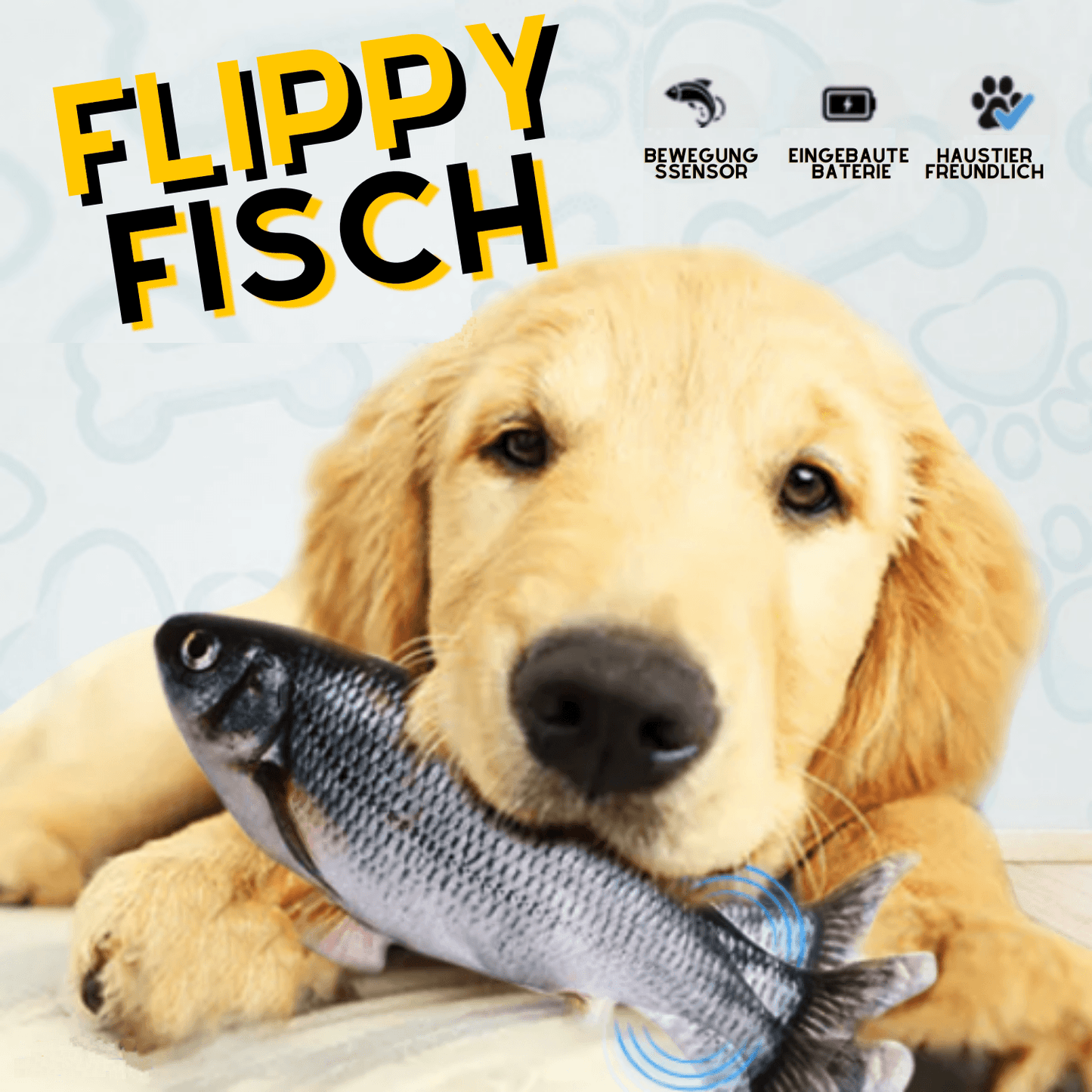 Flippy Fisch - Interaktives Hunde und Katzen Spielzeug - Steal Deals